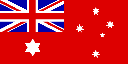 オーストラリア　国旗　昔　赤