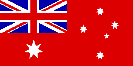 オーストラリア　国旗　昔　赤
